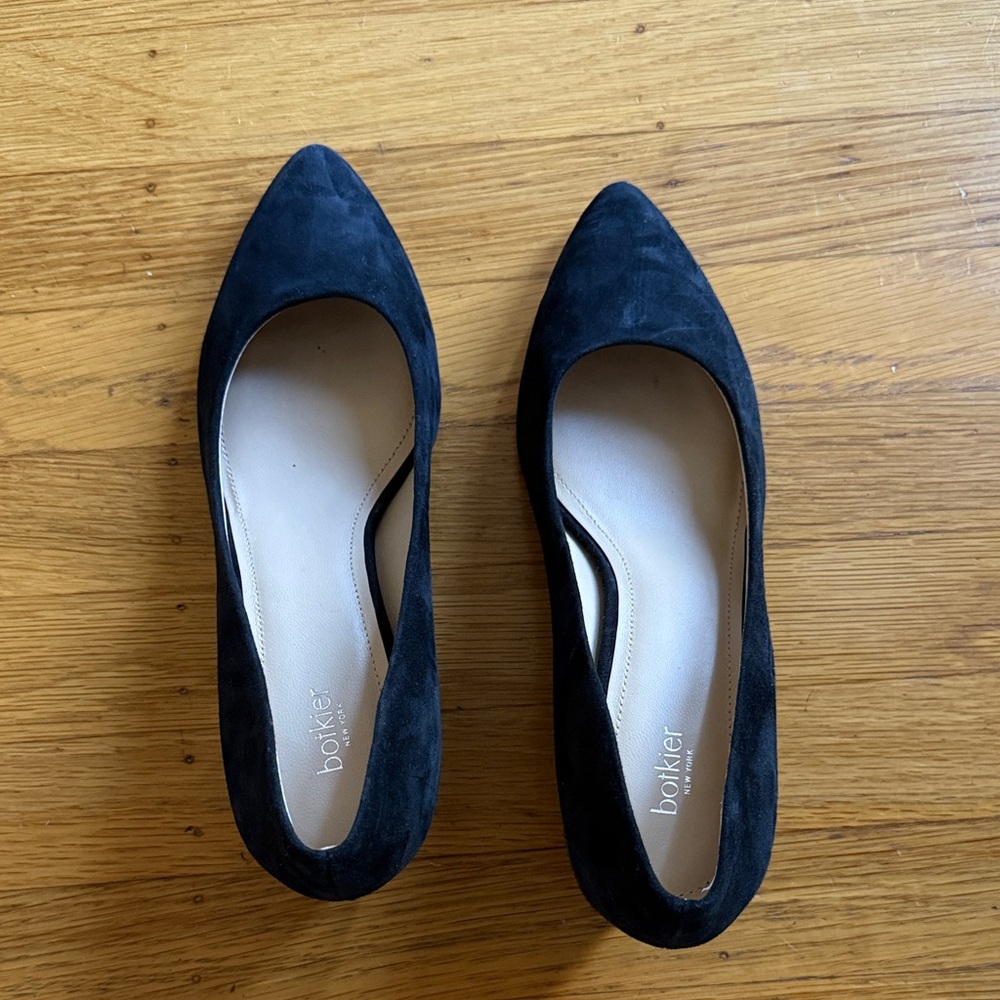 Botkier Black Suede Pointed-Toe Heels